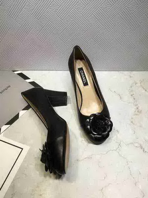 CHANEL Shallow mouth Block heel Shoes Women--024